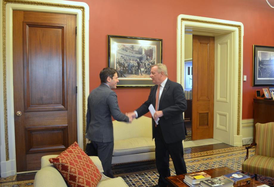 U.S. Senator Dick Durbin met with the Director of the Centers for Disease Control and Prevention, Dr. Thomas Frieden, to discuss the U. S. government response to the Ebola outbreak.